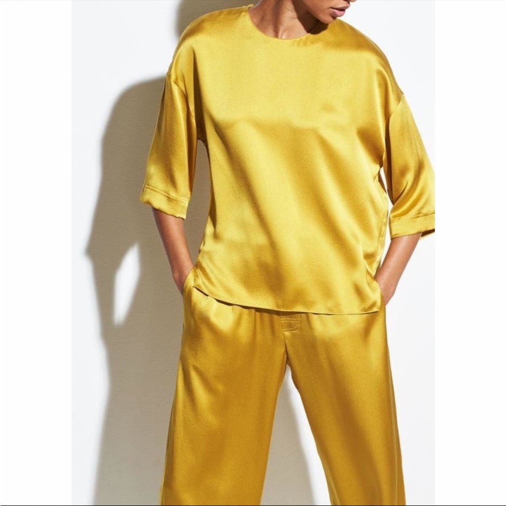 Vince, 100% silk, yellow blouse